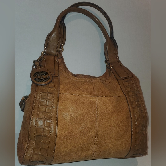 Tignanello Handbags - Tignanello Leather Satchel Handbag Cognac Color